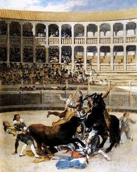 Francisco de goya y Lucientes Picador Caught by the Bull Spain oil painting art